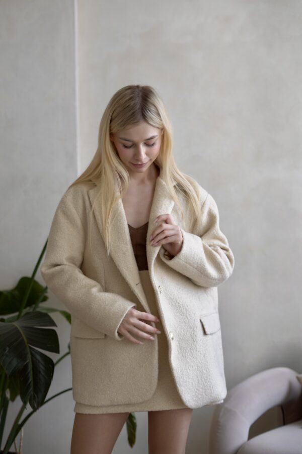 Marynarka Boucle Chic damska oversize