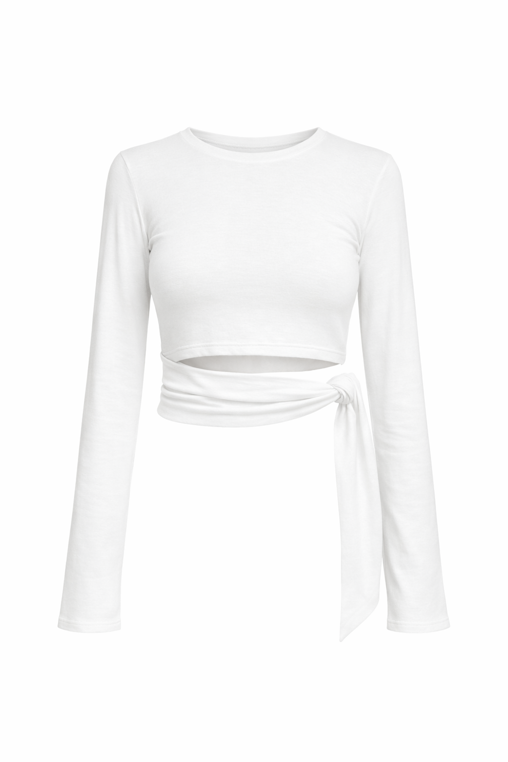 bluzka damska ivory cut out ELARA z wiązaniem w talii